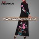 Dubai Fancy Fashion Flower Bouquet Embroidered Abaya Moroccan Jalabiya Long Gown Dress Islamic Clothing