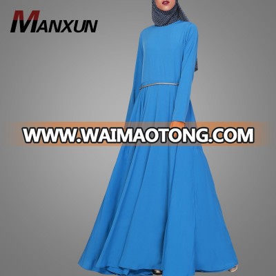 Modern Fashion Muslim Crepe Back Zipper Yale Abaya Elegant Dress Modest Abaya In Dubai Islamic Clothing