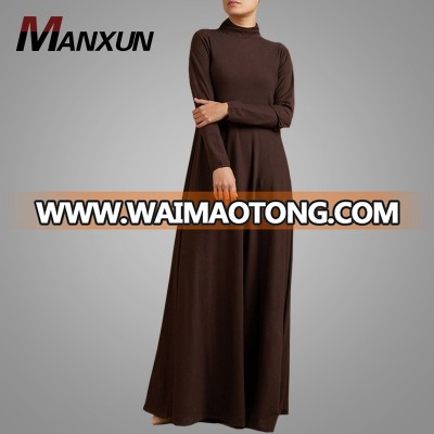 Pakistan Photos Islamic Clothing 2018 Simple Dubai Abaya Long Sleeve High Quality Moroccan Dress