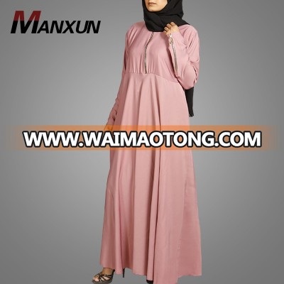 High Grade Long Sleeve Muslim Casual Clothing Cheap Islamic Clothing Popular Style Round Neck Saudi Arab Women Abaya