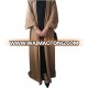 2019 Newest Fashion Long Cardigan Plain Dubai Open Abaya For Islamic Women